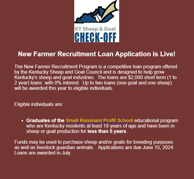 new farmer recruitment loan program