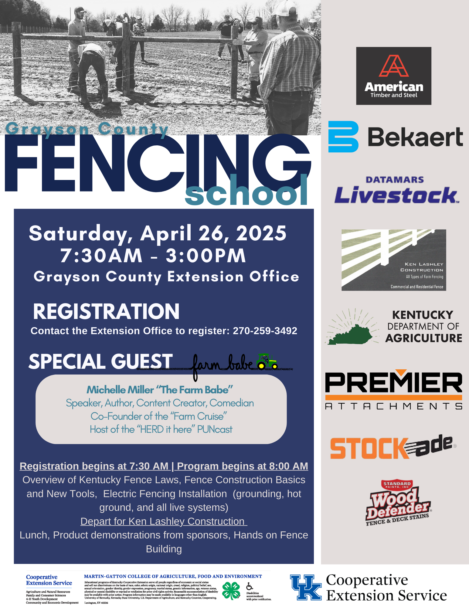 Fencing school flier