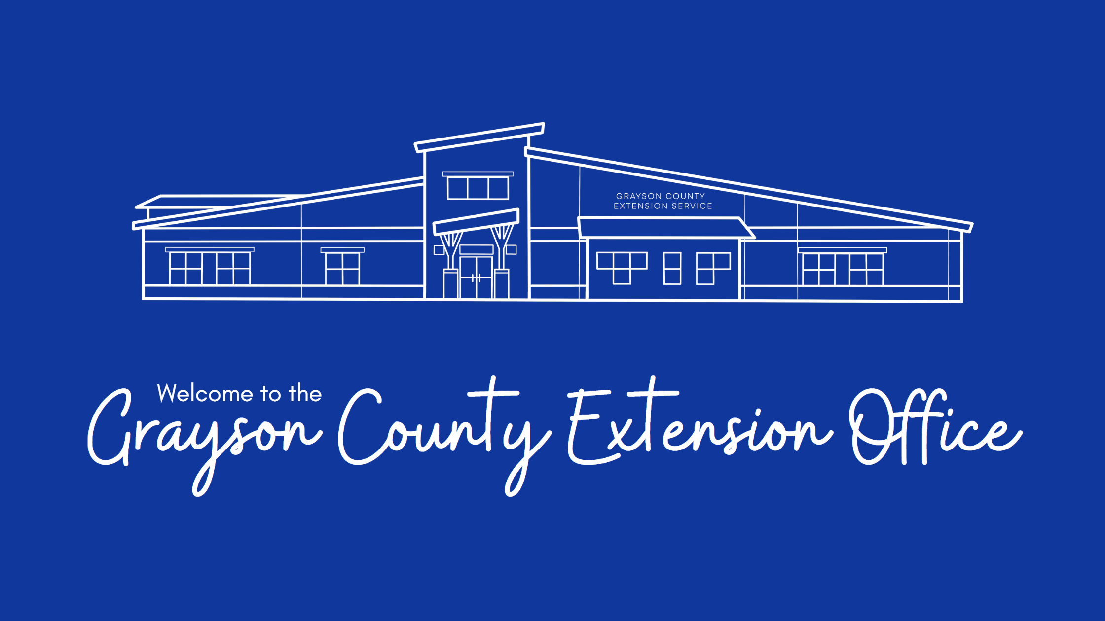 line drawing of Grayson County Extension Office