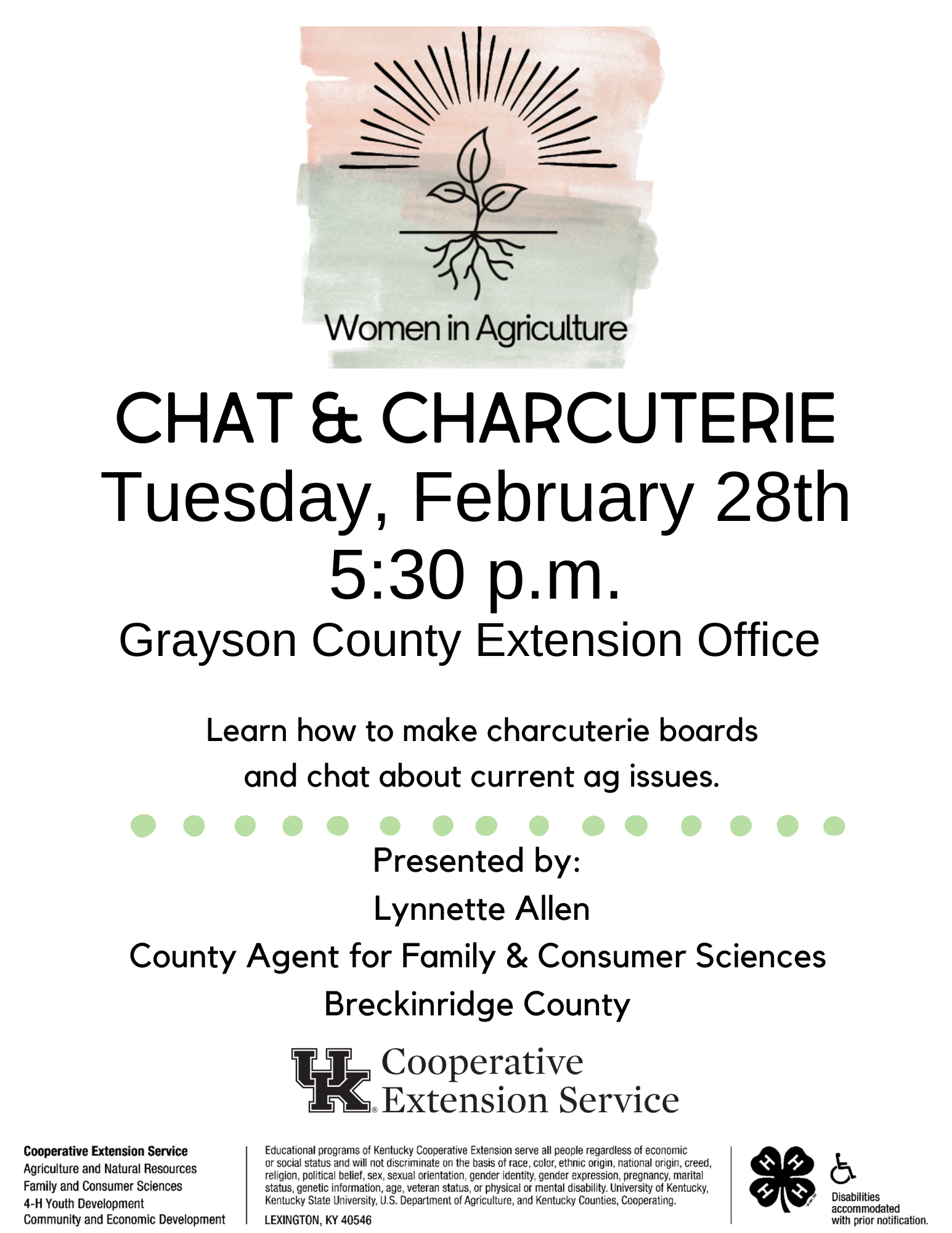 Chat & Charcuterie | Grayson County Extension Office