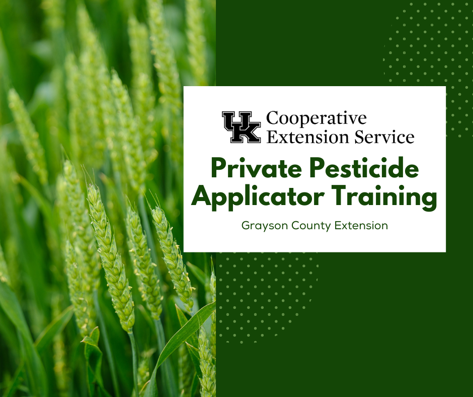 private pesticide applicator training with grayson county extension