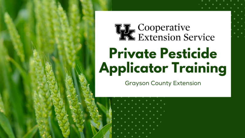 private pesticide applicator training with grayson county extension